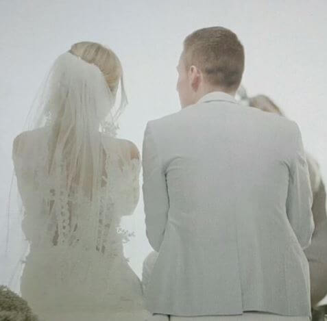 Thierry Hazard son Thorgan Hazard and daughter in law Marie on their wedding day.